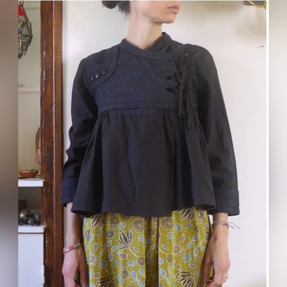 Ulla Johnson Indian Inspired Sunita Jacket with Pleats and Embroidery. Size  med - Picture 12 of 12